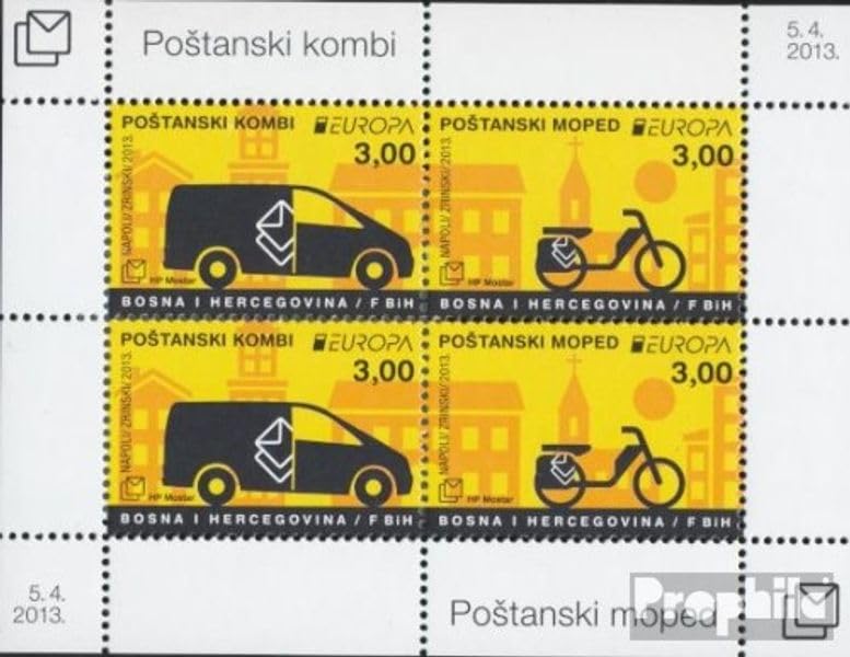 Sellos de Bosnia Mostar 2013 MNH para Álbum Temático de Coches y Carreteras