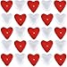 Produktbild P&S events Herzluftballons Rot Weiß 50 Stück Premium Größe XL Ø 30cm für Helium und Luft geeignet Markenqualität Herz Luftballons für Party Hochzeit Herzballons Geburtstag schöne Herzen als Deko