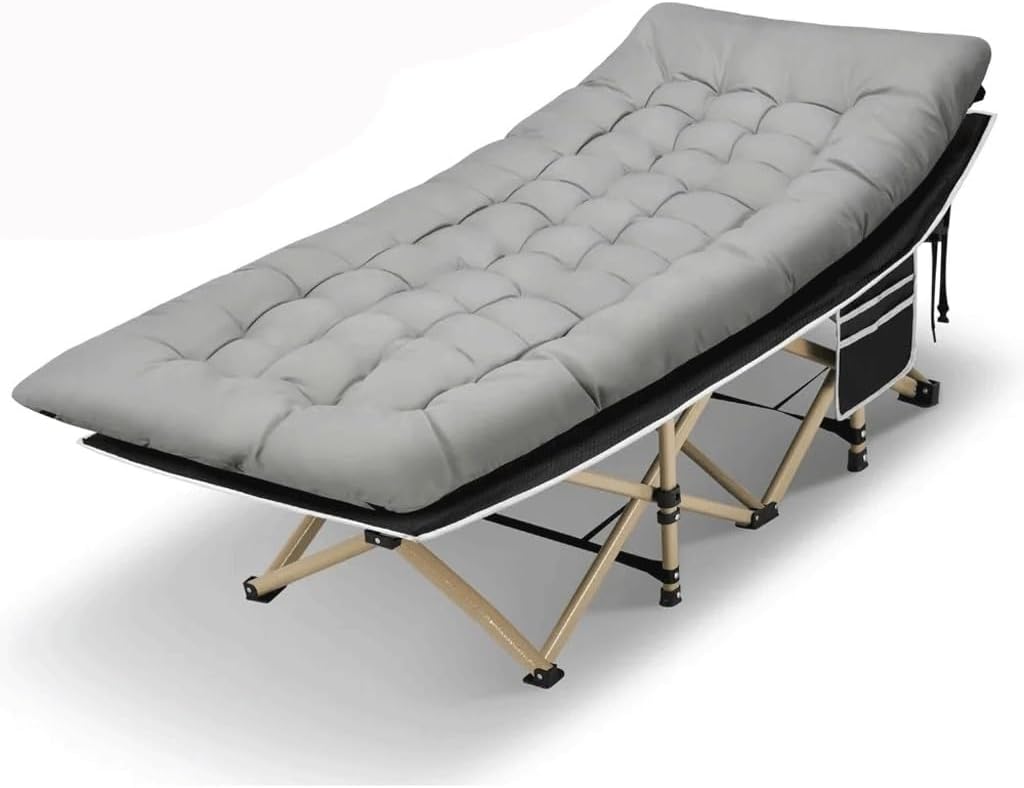 JSEIAJB Camping Cots for Adults Folding Camping Cot with Mattress Sleeping Cot for Adult with Carry Bags