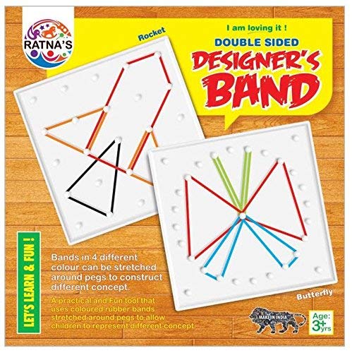 Image of RATNA'S Magic pegs for Kids to Create Their own World Out of pegs Given and Create Different Designs (Small) Designer's Band to Learn with Fun