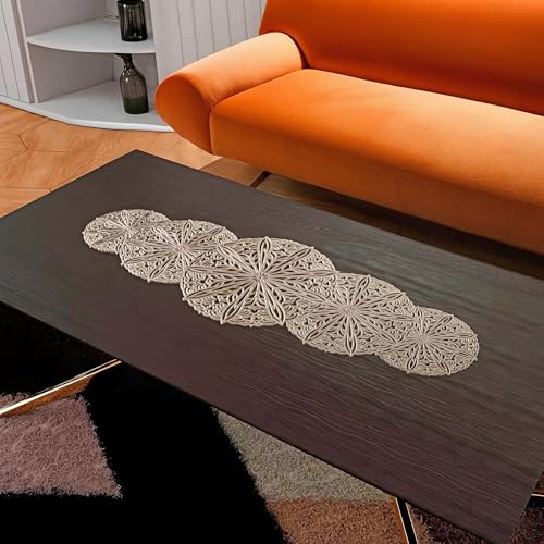 Image of Kuber Industries Table Runner | PVC, Gola-Design, 93x32x1 cm
