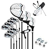 ゴルフクラブセット メンズ 初心者 クラブ11本セット 防水のキャディバッグ付き 右利き ゴルフセット クラブセット ホワイト メンズゴルフセット