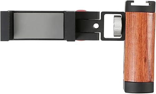 Amykite Soporte de agarre plegable para teléfono inteligente con correa de muñeca, compatible con tornillo estándar de 14 pulgadas para trípode y