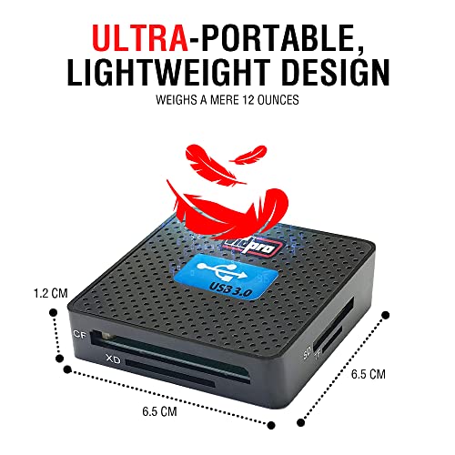 Vidpro Model# Cr-A3 6-Slot All-In-One High Speed Usb 3.0 Card Reader / Writer For Sd Cf Mmc Xd Ms #TOP6