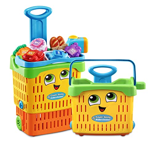 Leapfrog Count-Along Basket & Scanner, Roleplay Toy for Children, Interactive Learning Toy for Pretend Play, Play Set with Food, Shapes and Colours, Imaginative Play for Kids Aged 2 Years +