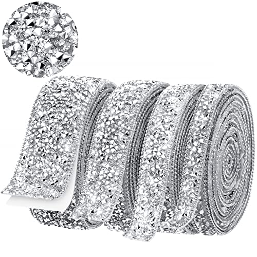 Nastro di Strass 4 Rotoli 8,8 Iarde Rotolo di