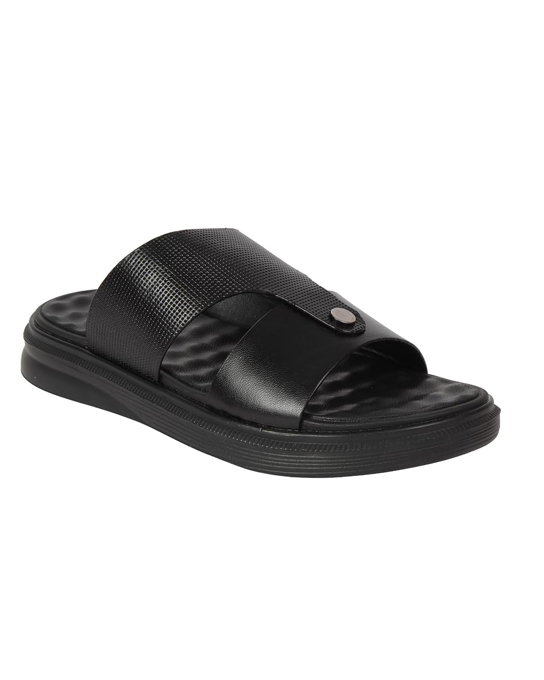carlton london Men's Textured Multi-Strap Comfort Slide Sandals with Stud Detail-picture-31