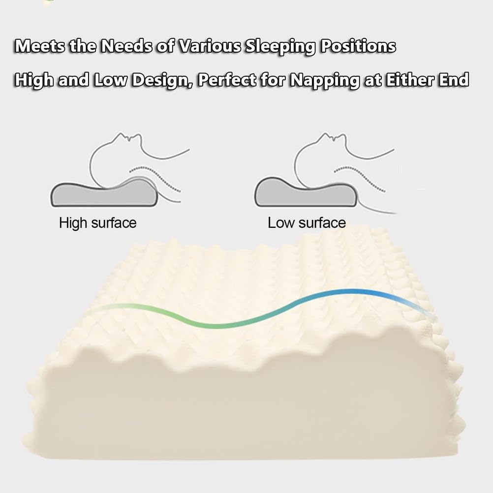 Cuscino in lattice – Supporto solido per design ergonomico e antistress per chi dorme sul fianco, sulla schiena e sullo stomaco