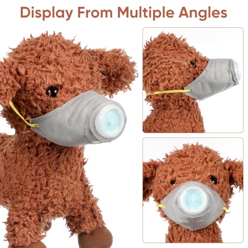 STOBOK Adjustable Dog Gas Maskss Dog Muzzle Reusable Puppy Masks Breathable Mouth Protection Masks Filter Air Pollutants for Small Large s S Dark Grey