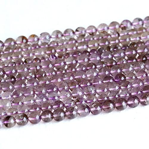 Super Seven 7 perles de quartz naturel 6mm Melody Stone lavande clair en fil