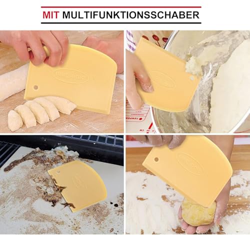 Unicook Pizzastein für Backofen und Grill, Cordierit Backstein, Passend zum Backen von Knuspriger...