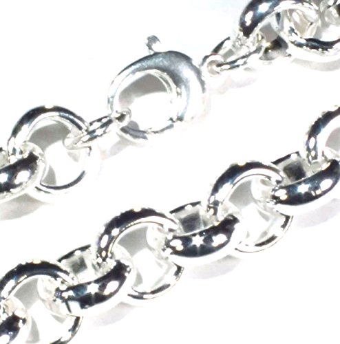 Collier maillons ronds argentés 14 mm : éclat et finitions soignées de 50 cm