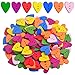 200pcs Colorful Wooden Heart Buttons with 2 Holes Love...