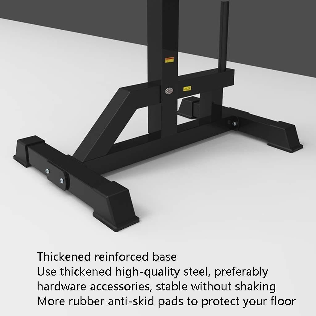 Rack per Squat con manubri Regolabile, Supporto per bilanciere in Acciaio Resistente per Fitness Domestico, Sollevamento Pesi e distensione