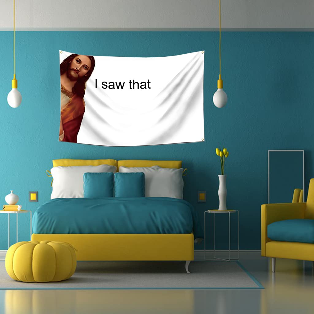 I Love Jesus Flagge – 90 X 150 Cm, Polyester, Mit 4 Messingösen, Für Wanddekoration, Zimmer, Party