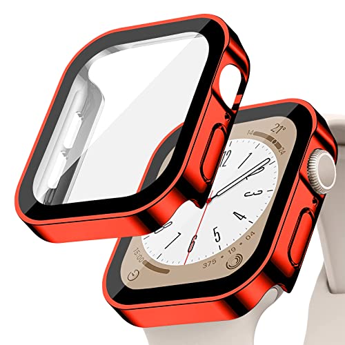 Cases with Screen Protector for Apple Watch Case 40mm 42mm 44mm 41mm 45mm 46mm with Built-in Tempered Glass Film Screen Protector - Image 2
