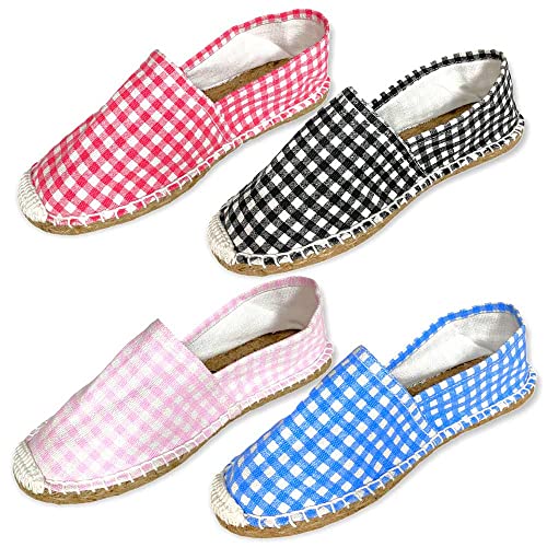 Alpargatas Boda Cuadros Surtidas 4 Colores (Caja de 24 Pares) Detalles de Boda Comprar Online 35003