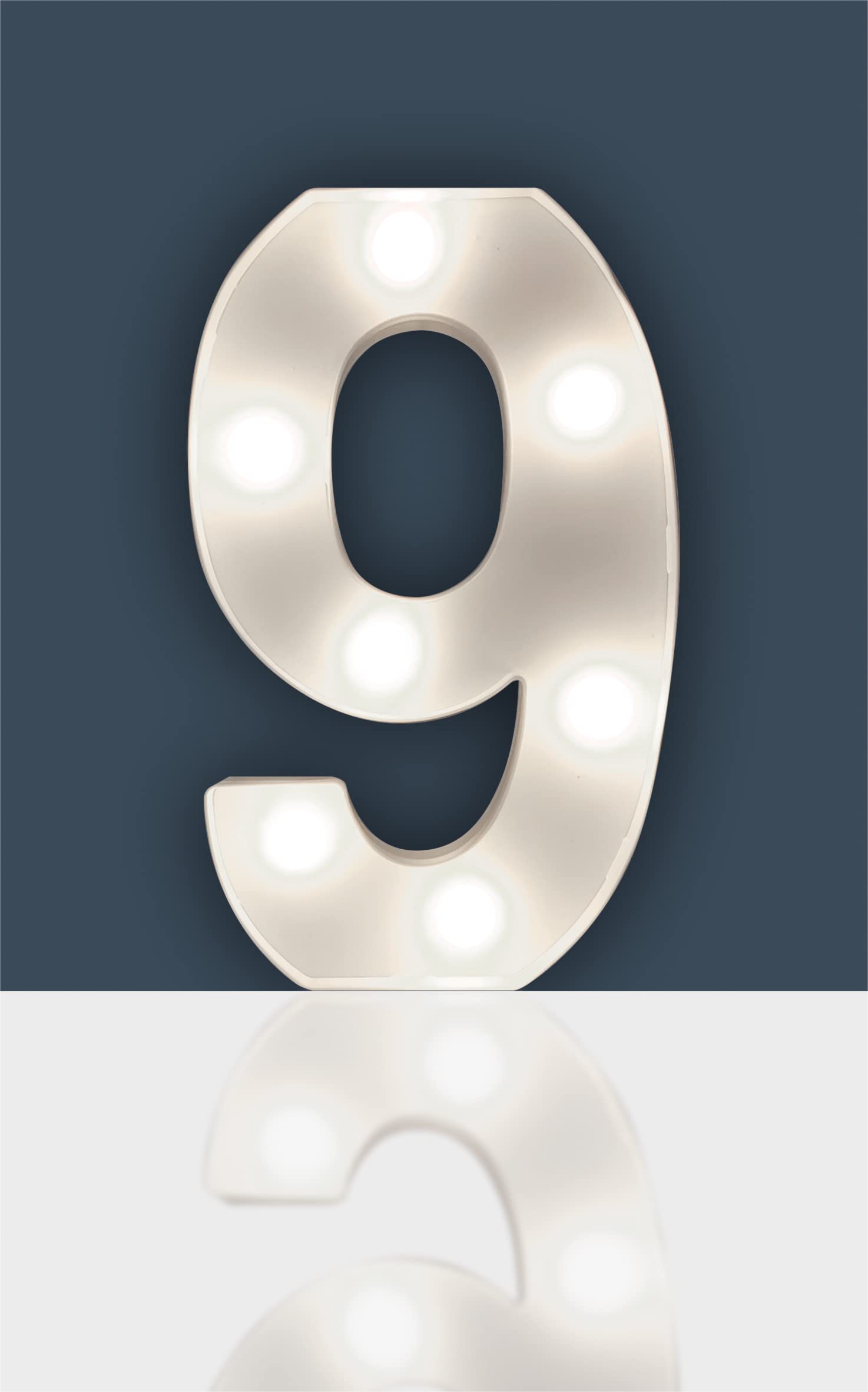 St Helens Home & Garden Light Battery Operated 3D Led Number - Perfect For Use As A Night Or At Weddings And Parties (Number 9)