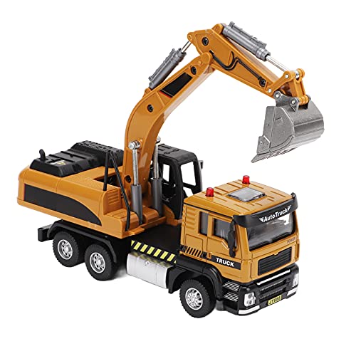 VGEBY Excavator Toy, 1/50 Engineering Excavator Construction Model Toy Alloy Pull Back Construction