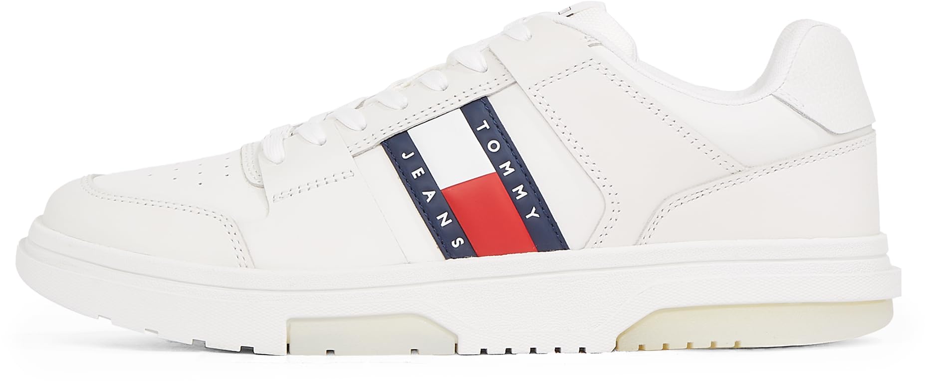 Tommy Jeans Mens The Brooklyn Leather Ess Em0em01576 Low Top, Pink Ecru, 10 UK