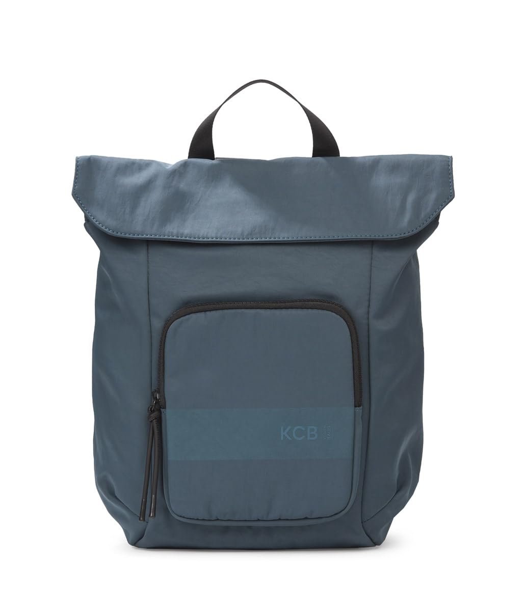 KCB Mochila Antirrobo Grande Tape | Diseño Seguro y Espacioso | Bolsillos Multiusos con Cremallera | Material Resistente | Asas Ajustables | 100% Vegano | Color Petroleo