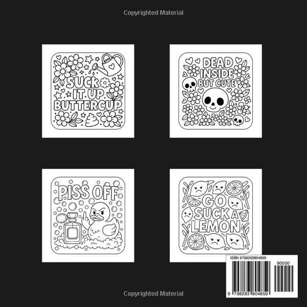 Swear Word Bold and Easy Coloring Book: A Funny and Relaxing Coloring Book with Bold Cuss Words for Adults for Stress Relief and Fun - Image 2