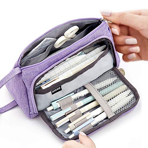 AidShunn Multifuncional Estuche de lápices de Gran Capacidad Bolsa de Lona