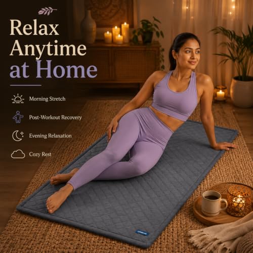 Image of Comfier Electric Heating Pad Pain Relief - Large Heating Warmer Pad for Muscle,Shoulder, Abdominal, Knee, Neck, Back & Period Cramps with Auto Heat Control Technology (68*27 inches) 2 years warranty (DARK GREY)