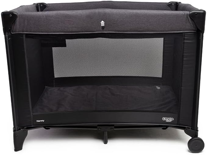 Berço Cosco Kids, Nanny, 0 a 18kg, Preto Mescla