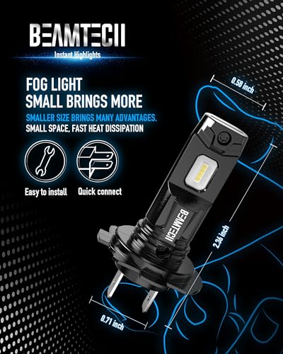 Image of BEAMTECH Fog | H7 Light Bulb, Fanless, Silent, No Adapter Need, 1:1 Size
