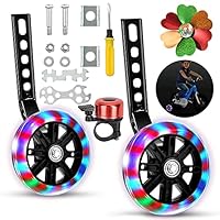 Anyingkai Hilfsräder für Kinder, Stützräder für Kinderfahrrad, Fahrrad Stützräder (Schwarz)