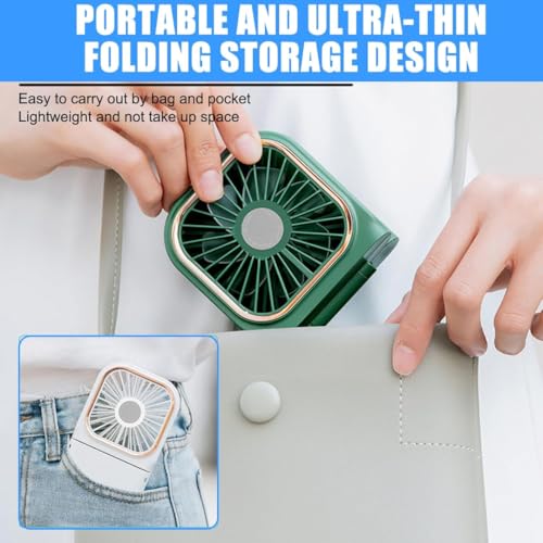 Image of STARQ Portable Mini Handheld Fan with 3000mAh Rechargeable Battery, Foldable Personal Cooling Fan for Travel, Office & Outdoor Use FC3 (Colour As Per Availablity)