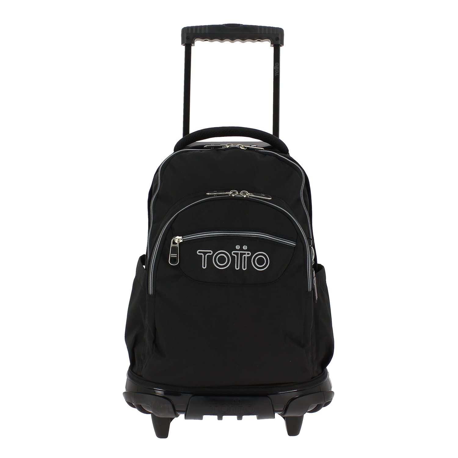 TOTTO Mochila escolar Renglones - Mochila con ruedas perfecta para la escuela - Funcional y Comoda - Color Negro