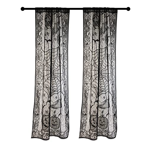 DII Fall Home & Party Dcor Spooky Halloween Decorations Indoor & Front Porch Single Door/Window Panel 38x84 Haunted Lace