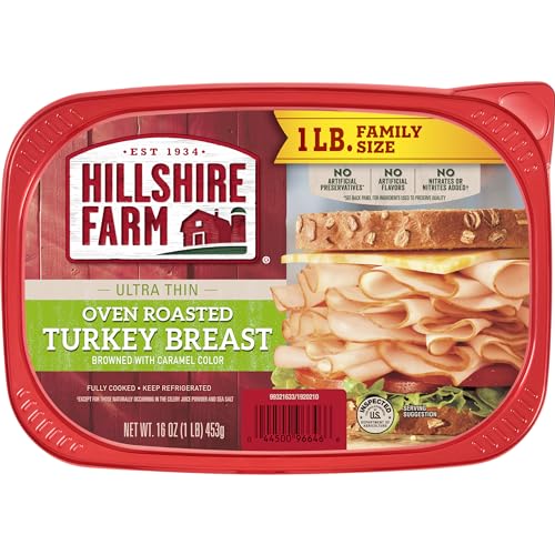 Hillshire Farm Ultra Thin Deli Sliced Turkey Breast Lunchmeat Oven Roasted Turkey Breast, 16 oz - Image 6