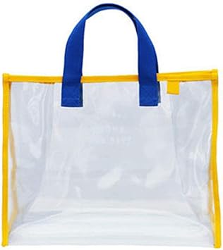 Amazon Radissy プールバッグ 透明 ビニール かばん キッズ スイミング マチ 付き ブルー イエロー Radissy プールバッグ