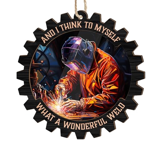 Artsy Woodsy Welder Christmas Suncatcher Ornament for Welder Metal Worker Welder Lover Fan...
