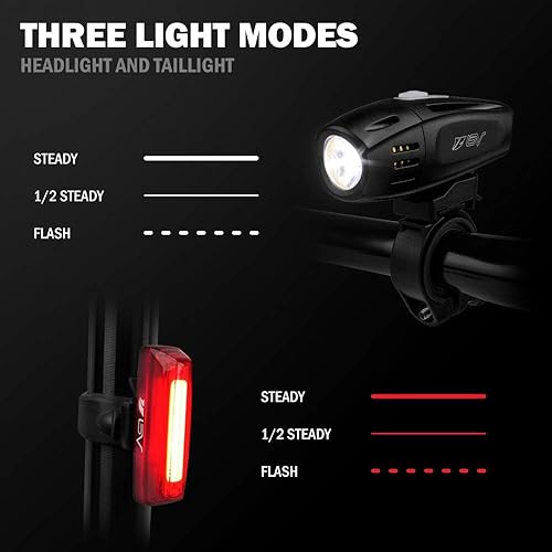 Miniatura 2 de BV Bike Lights, Super Bright with 5 LED Bike Headlight & 3 LED Rear, Bike Lights for Night Riding with Quick-Release, Waterproof Bicycle Light Set,