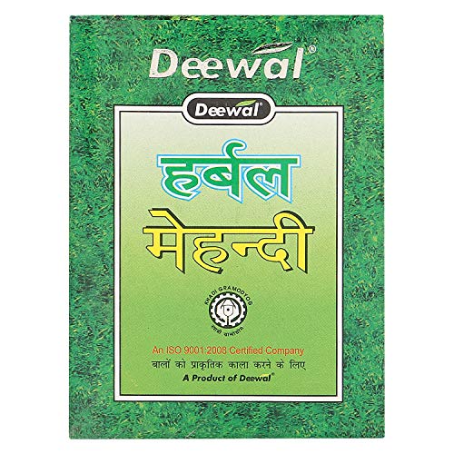 Image of Deewal Herbal Khadi Mehndi for Unisex, for All Hair Type 800G - Black(Pack Of 10), 1 Count