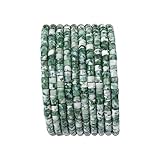 BEADIA Natural African Jade Short Cylinder Beads 2x3mm 155pcs Tube Loose Semi Gemstone Beads for Jewelry Making Design