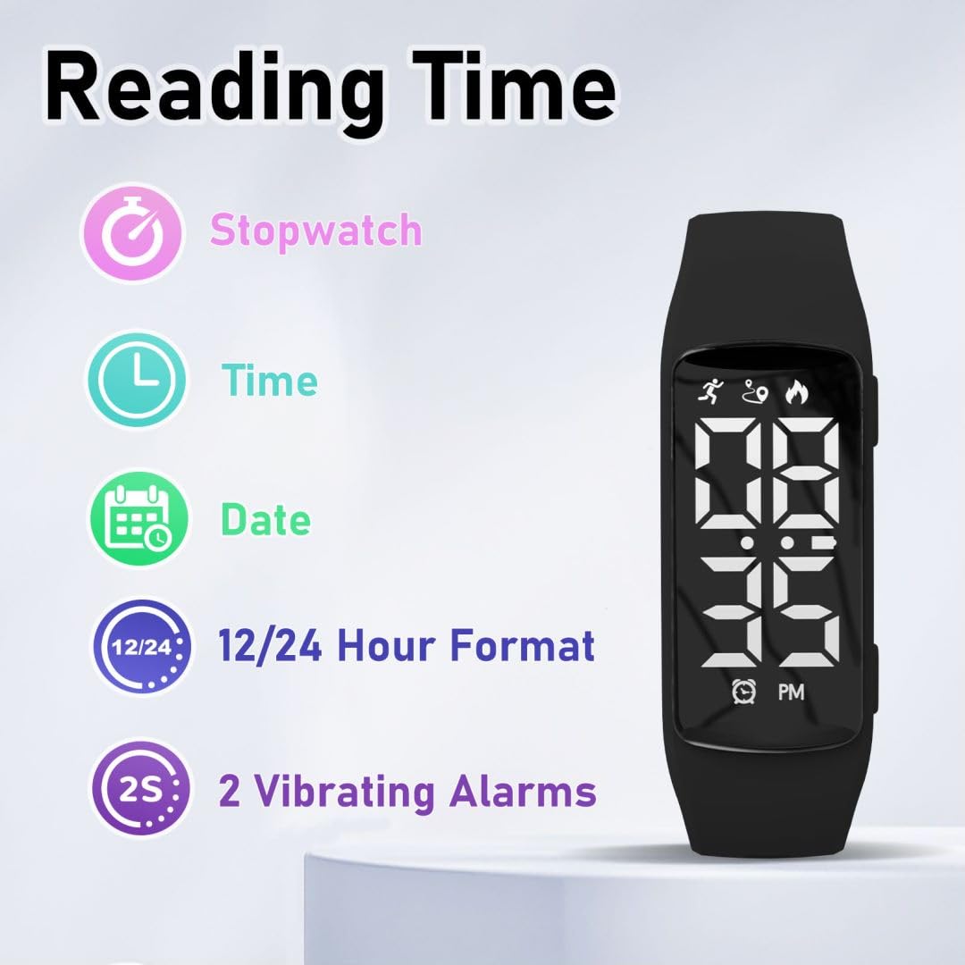 aswan watch Digitaluhr Kinder Mädchen Jungen mit Schrittzähler,Wecker,Stoppuhr, Distanz,Datum-Sport Armbanduhr ohne App und Handy mit Silikonarmband