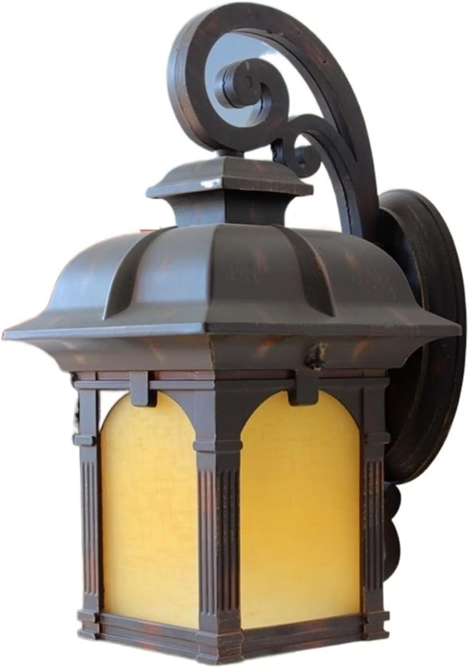 Applique murale extérieure E27 rétro en aluminium verre lanterne de jardin