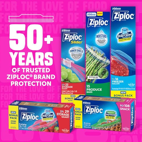 Ziploc Marinade Bags, Expandable Bottom with Easy Open Tabs, Half Gallon, 24 Count, Pack of 3 (72 Total Bags) - image 8