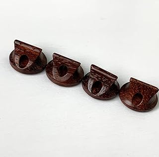 LANDTOM Concert-level Wood Erhu Bridges Small Leaf Rosewood Erhu Fittings Erhu Instrument Musical Instrument Parts (4pcs)