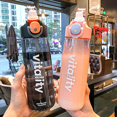 Image of ABSTRACT Tritan Sports Water Bottle - BPA Free Drinking Bottle, Leakproof Gym Bottle, Unbreakable Water Bottle, Ideal for Office, Sports, School, Gym, Yoga, Travelling (760 ML) (Green)