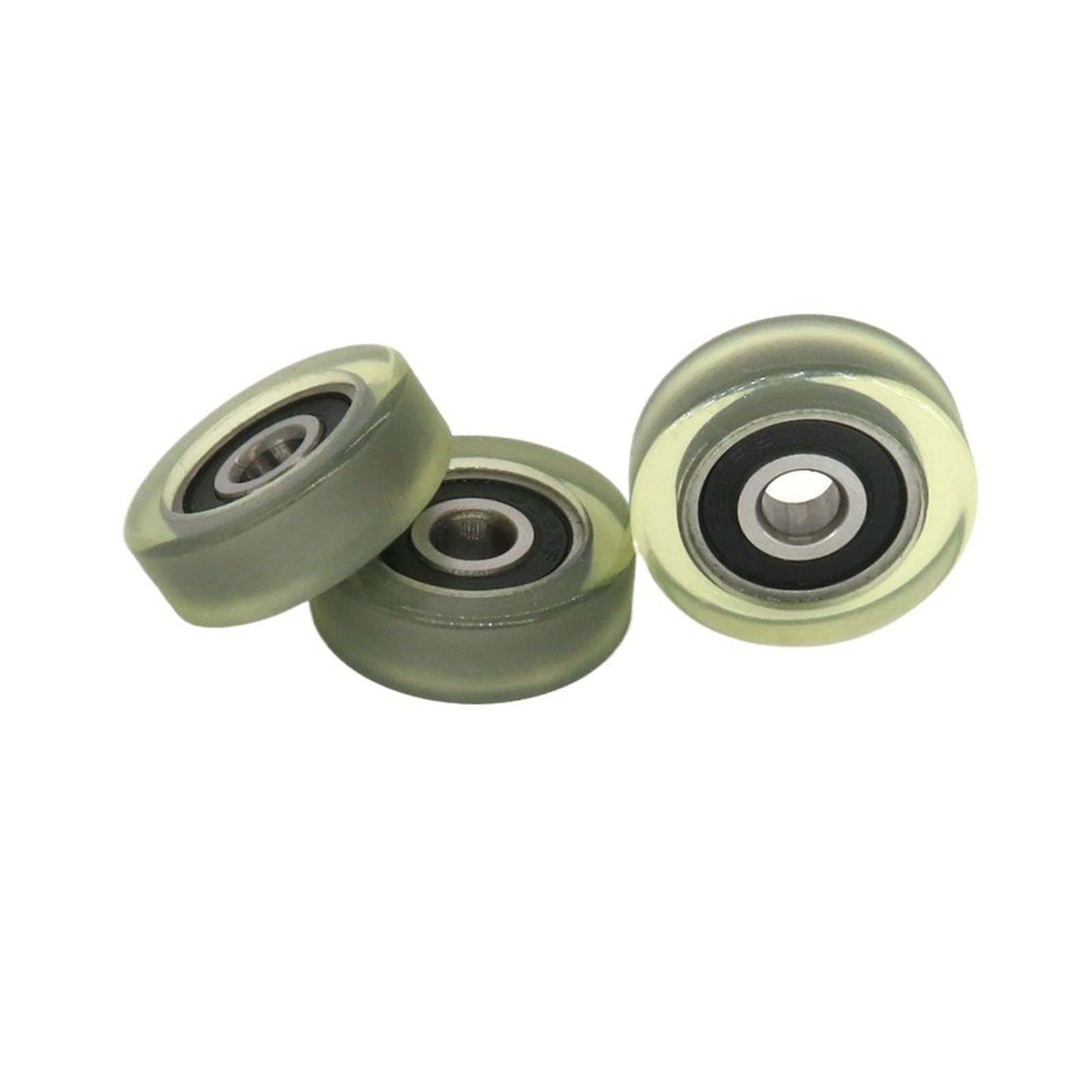5 sztuk rolek 5 x 22 x 7 mm powlekanych poliuretanem z łożyskiem 625RS PU62522-7, średnica zewnętrzna 22 mm, witryna do szuflad poliuretanowych, bezgłośne koło pasowe o niskim tarciu (PU62522-7)