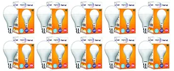 wipro Garnet Base B22 20-Watt LED Bulb (White) - Pack of 10