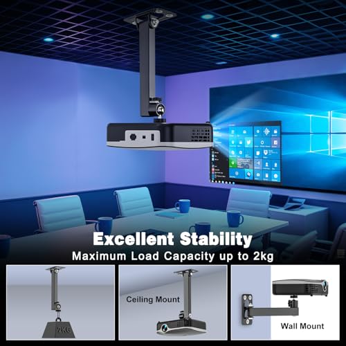 Image of Projector Mount, Projector Wall Mount with 1 /4-Inch Thread, Black