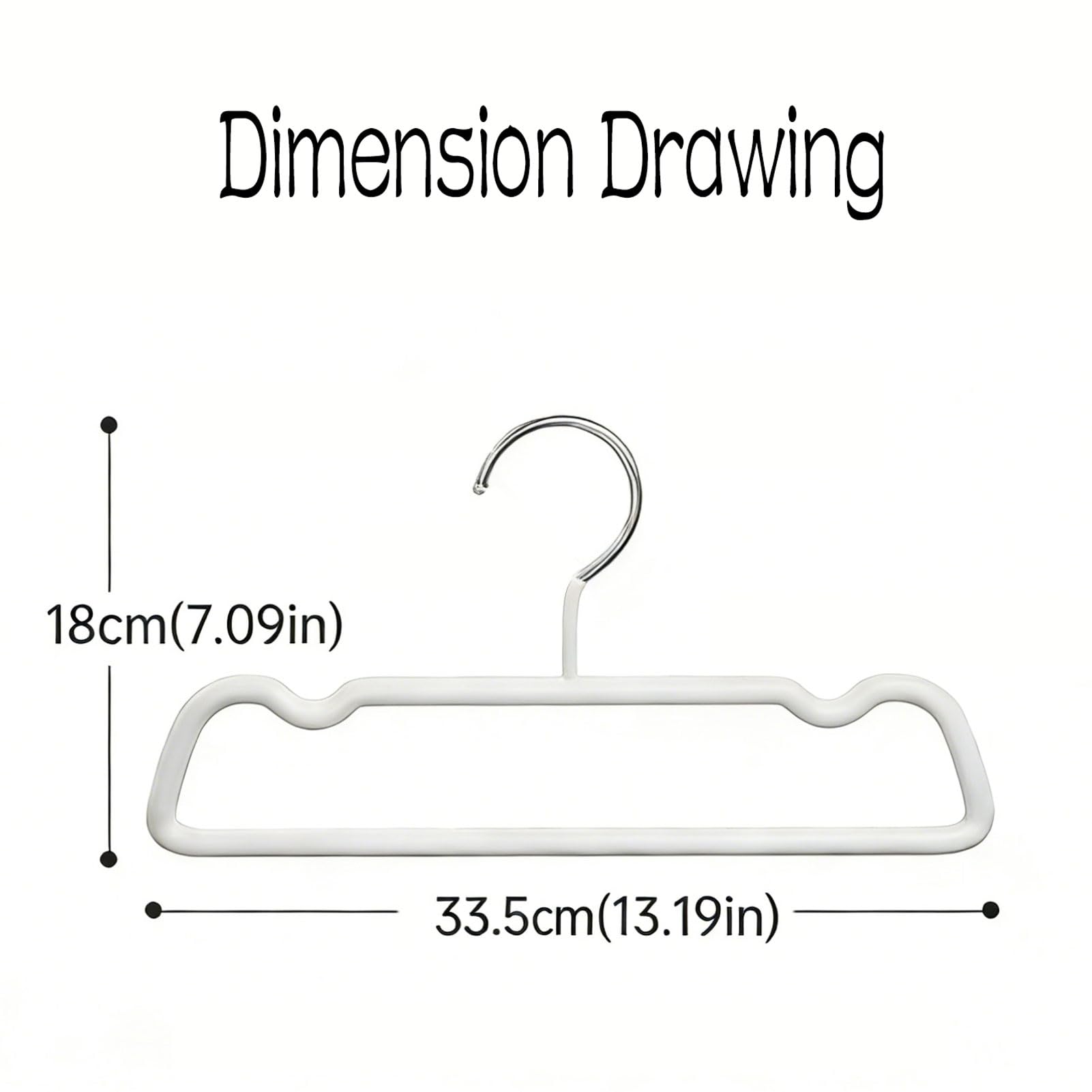 Genérico Ganchos para Pantalones Anti-Deslizantes, Resistentes con Recubrimiento,No Dejan Marca,Ahorradores de Espacio para Ropa y Armario (C 33.5x18cm/13x7in(10 Items))