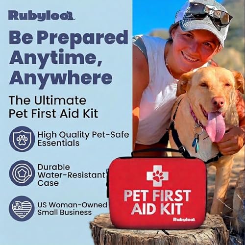 Image of Dog First Aid Kit - Vet Approved Emergency Supplies - Pet First Aid Kit Guide, Tick Remover, Slip Leash & Medical Essentials for Home, Camping, Car, RV, Travel (Essential Pack)